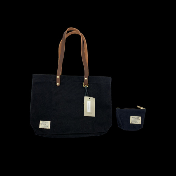 R. Riveter Canvas Tote with Zip Pouch Wilson Black